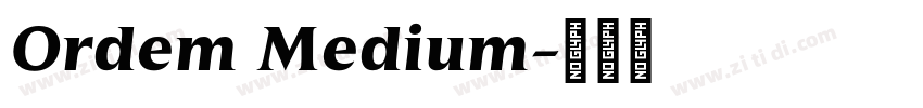 Ordem Medium字体转换